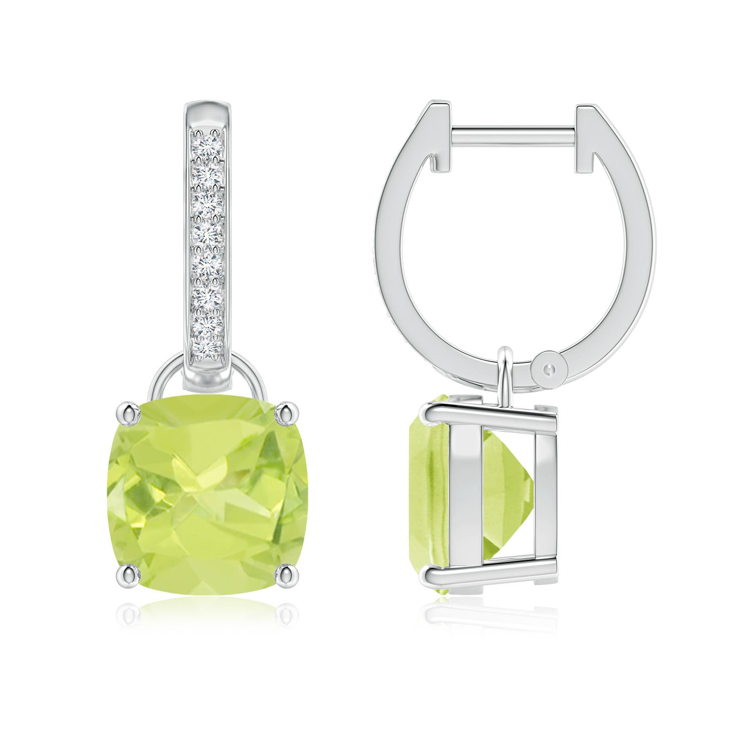 A - Peridot / 4.03 CT / 14 KT White Gold