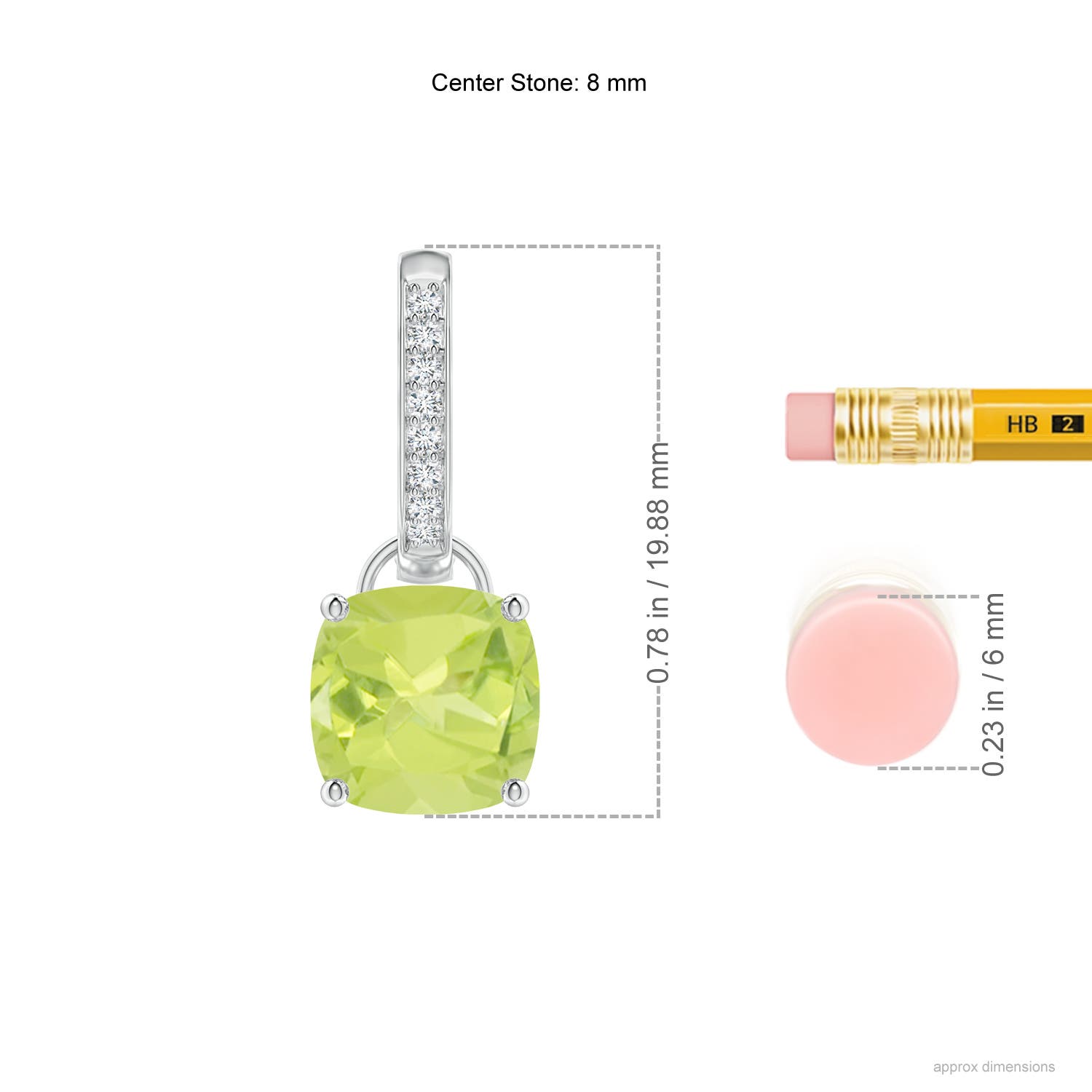 A - Peridot / 4.03 CT / 14 KT White Gold