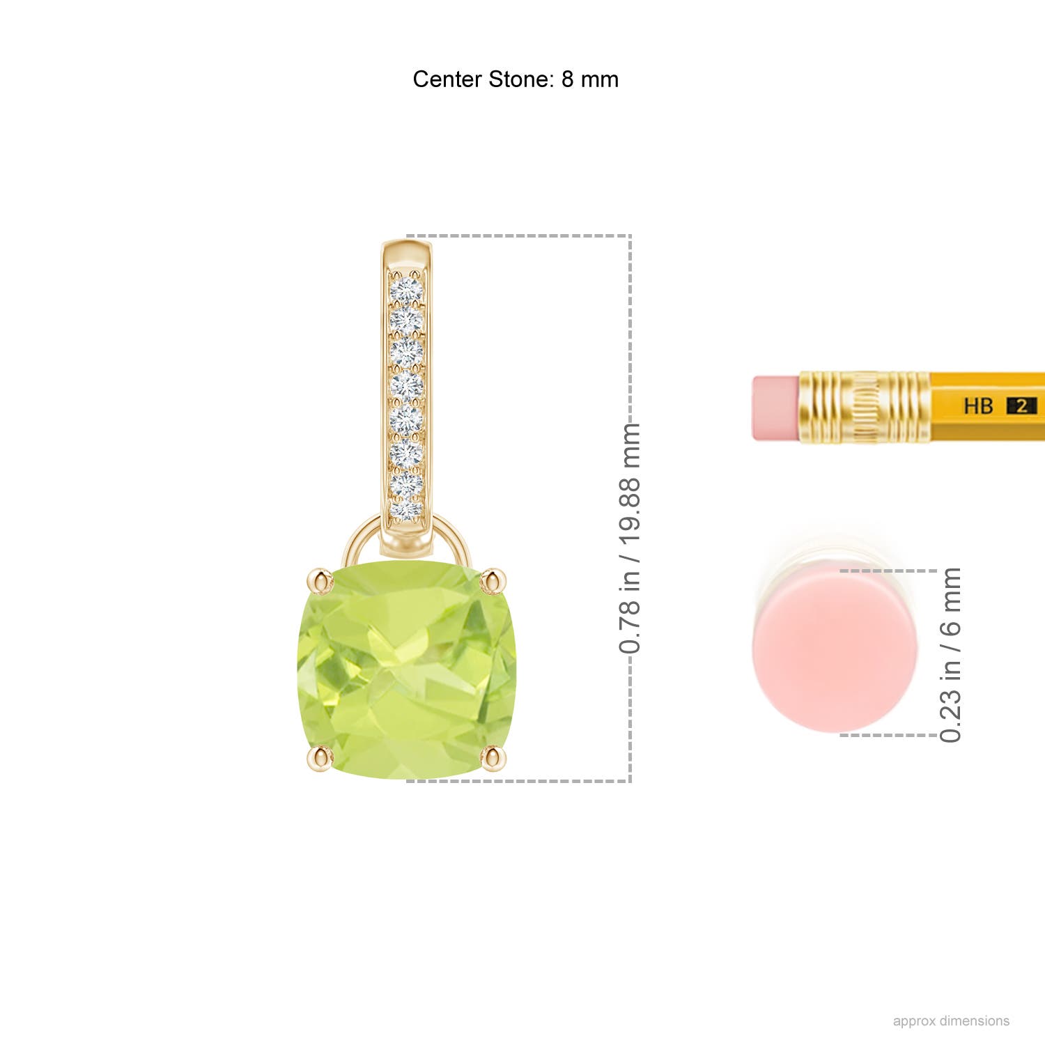 A - Peridot / 4.03 CT / 14 KT Yellow Gold