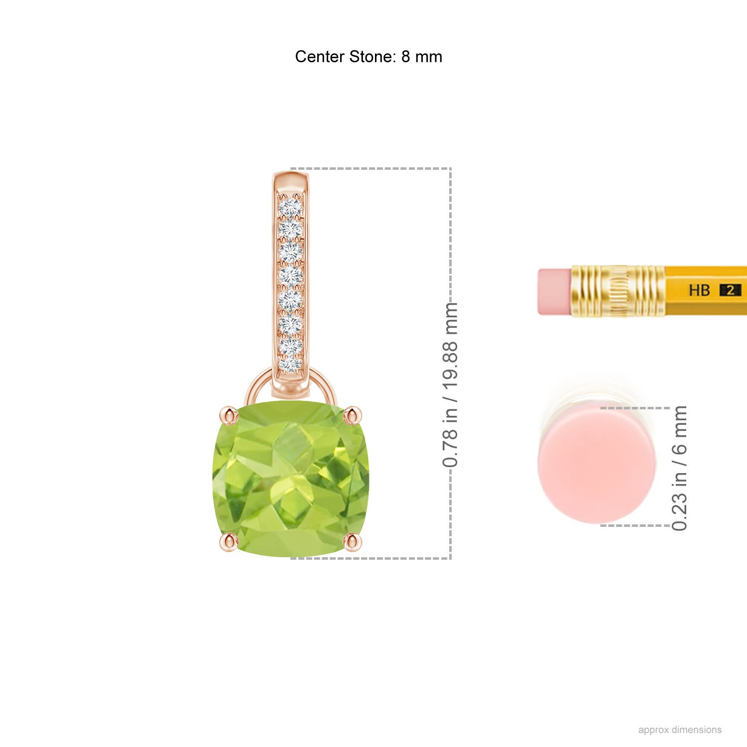 AA - Peridot / 4.03 CT / 14 KT Rose Gold