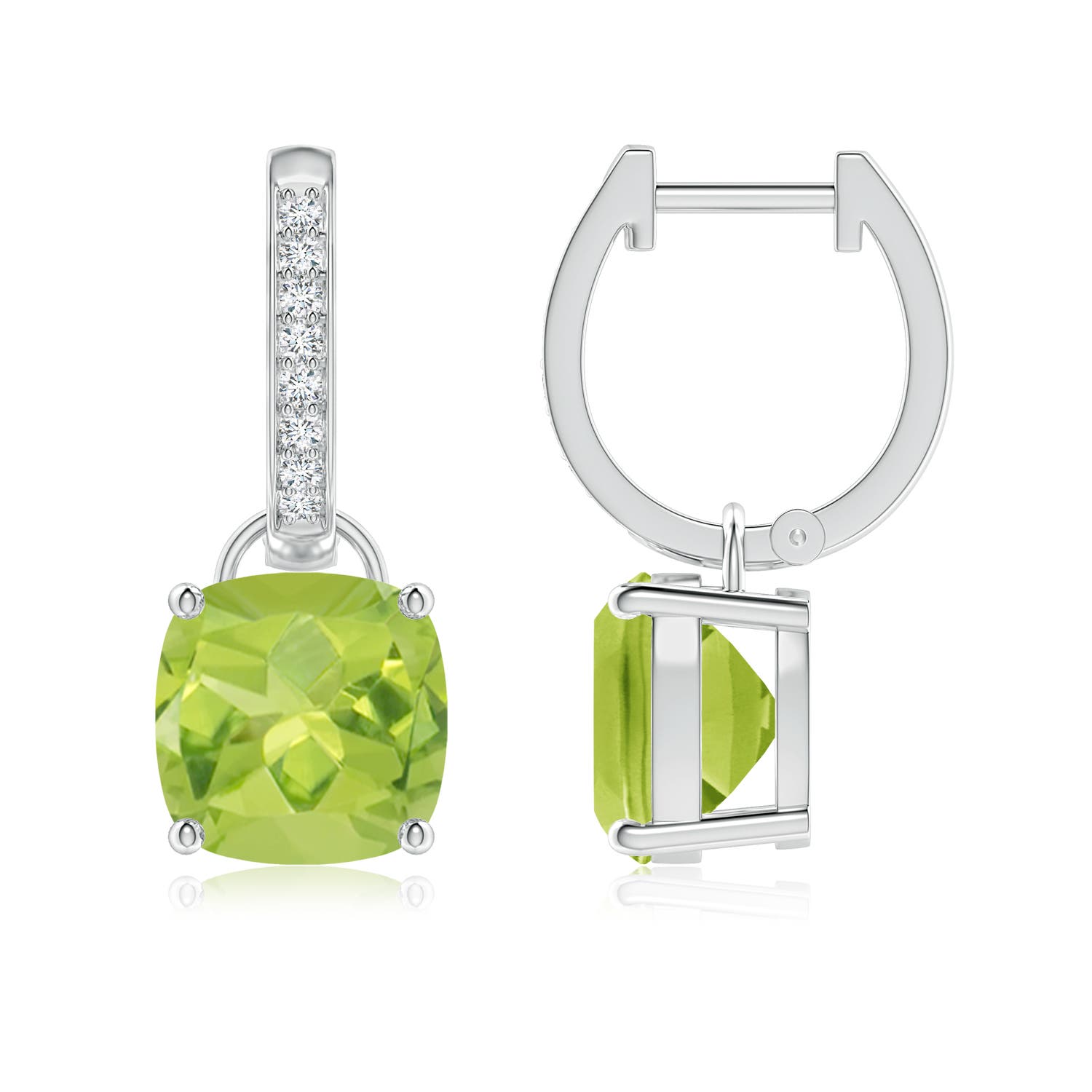 AA - Peridot / 4.03 CT / 14 KT White Gold