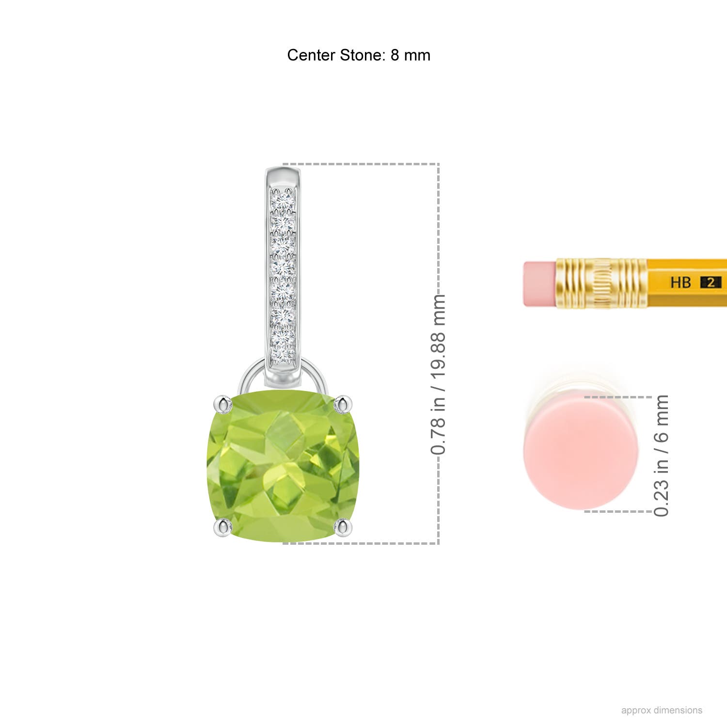 AA - Peridot / 4.03 CT / 14 KT White Gold