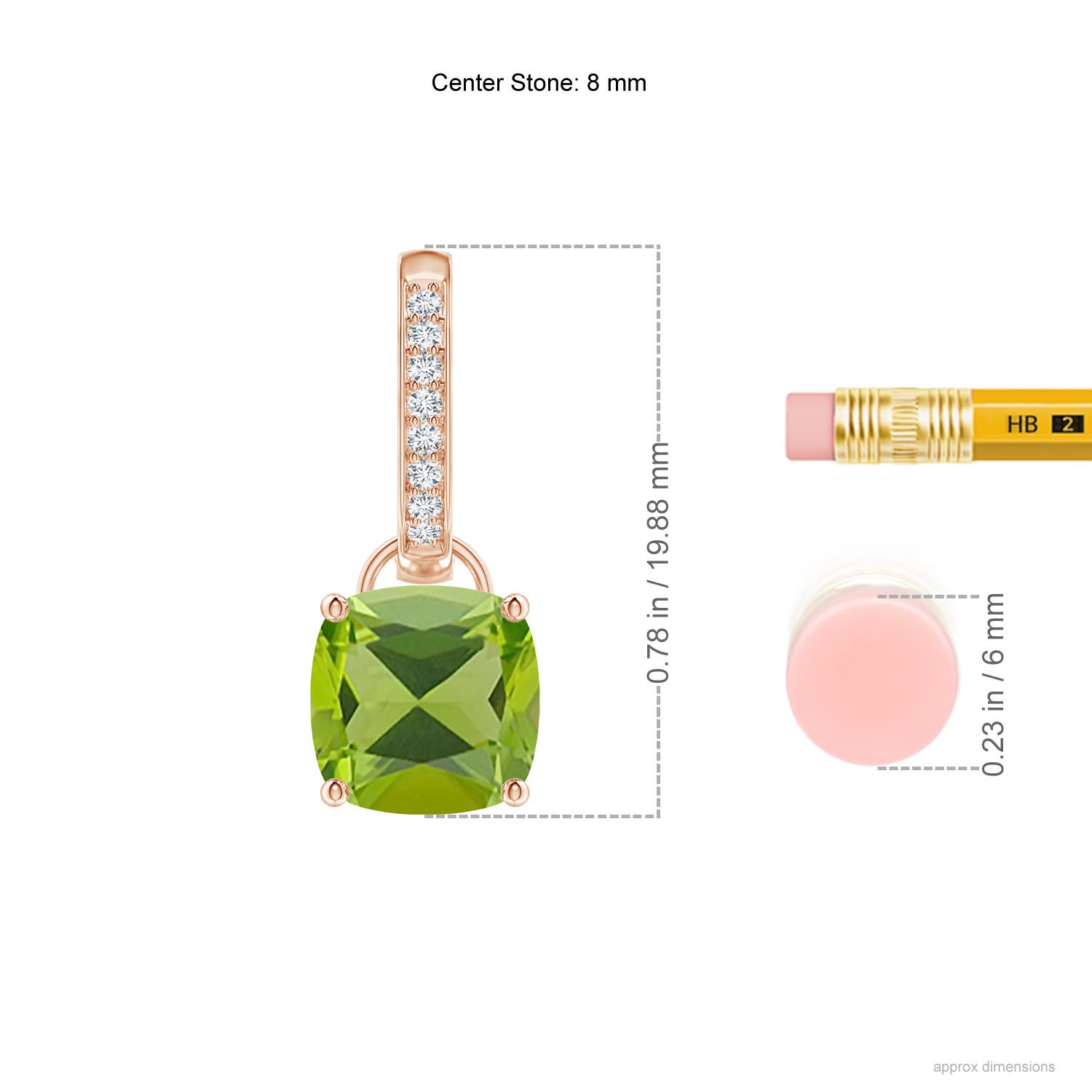 AAA - Peridot / 4.03 CT / 14 KT Rose Gold