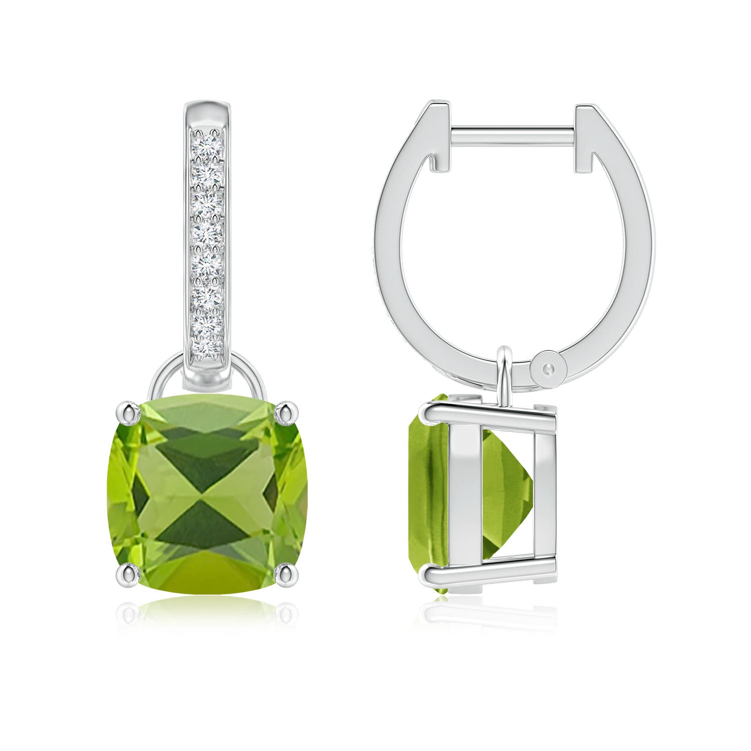 AAA - Peridot / 4.03 CT / 14 KT White Gold