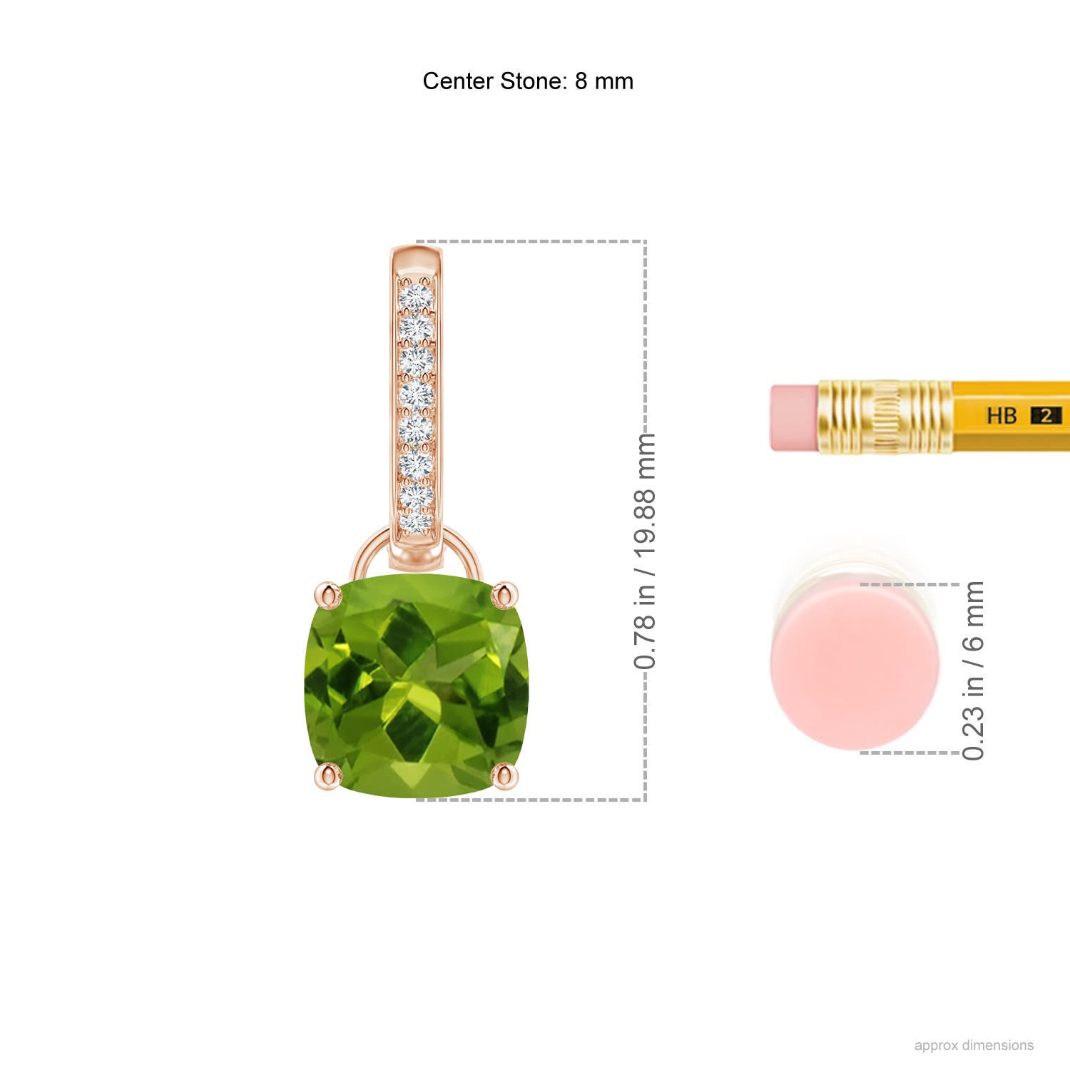 AAAA - Peridot / 4.03 CT / 14 KT Rose Gold