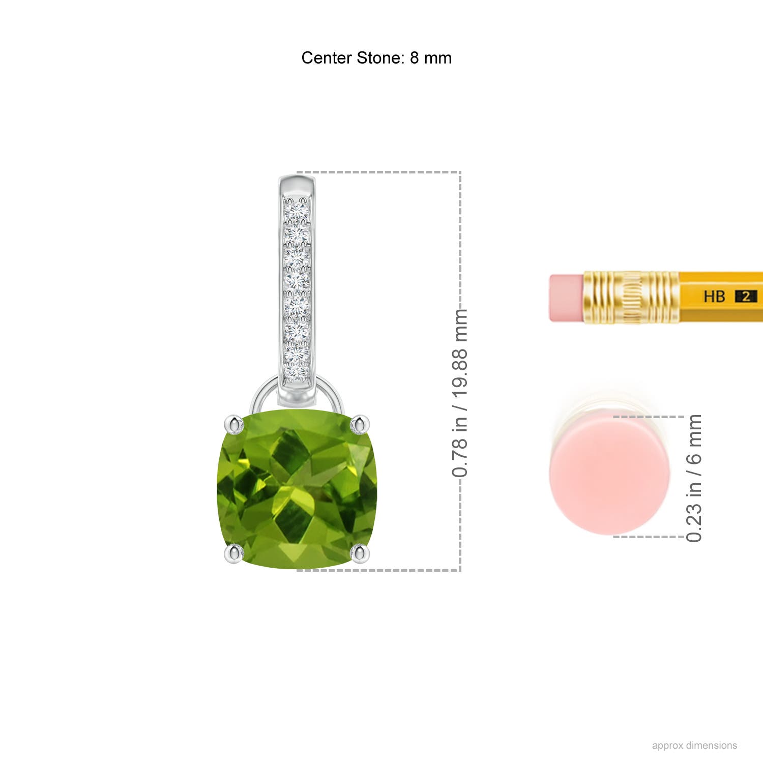 AAAA - Peridot / 4.03 CT / 14 KT White Gold