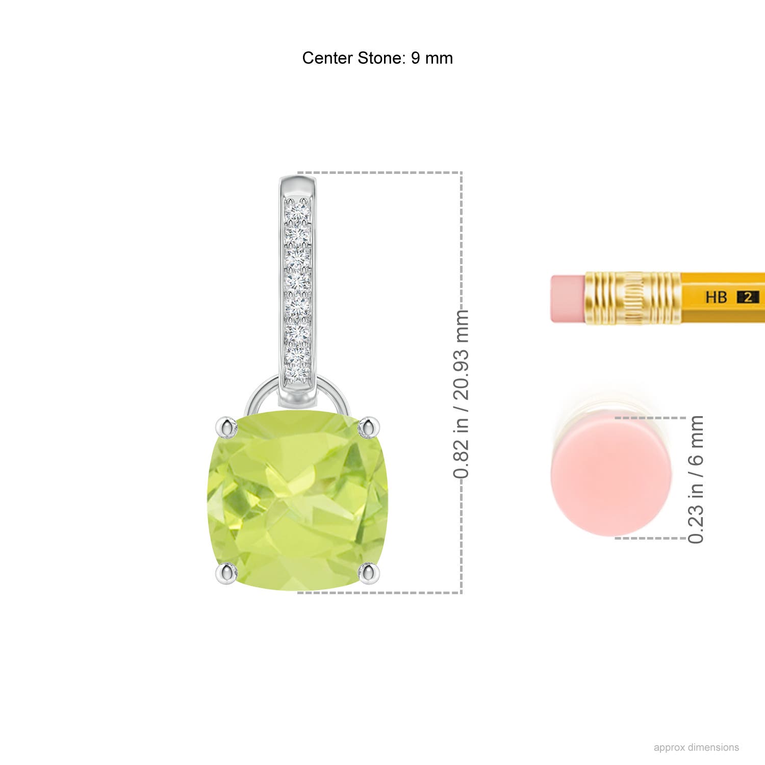 A - Peridot / 5.73 CT / 14 KT White Gold