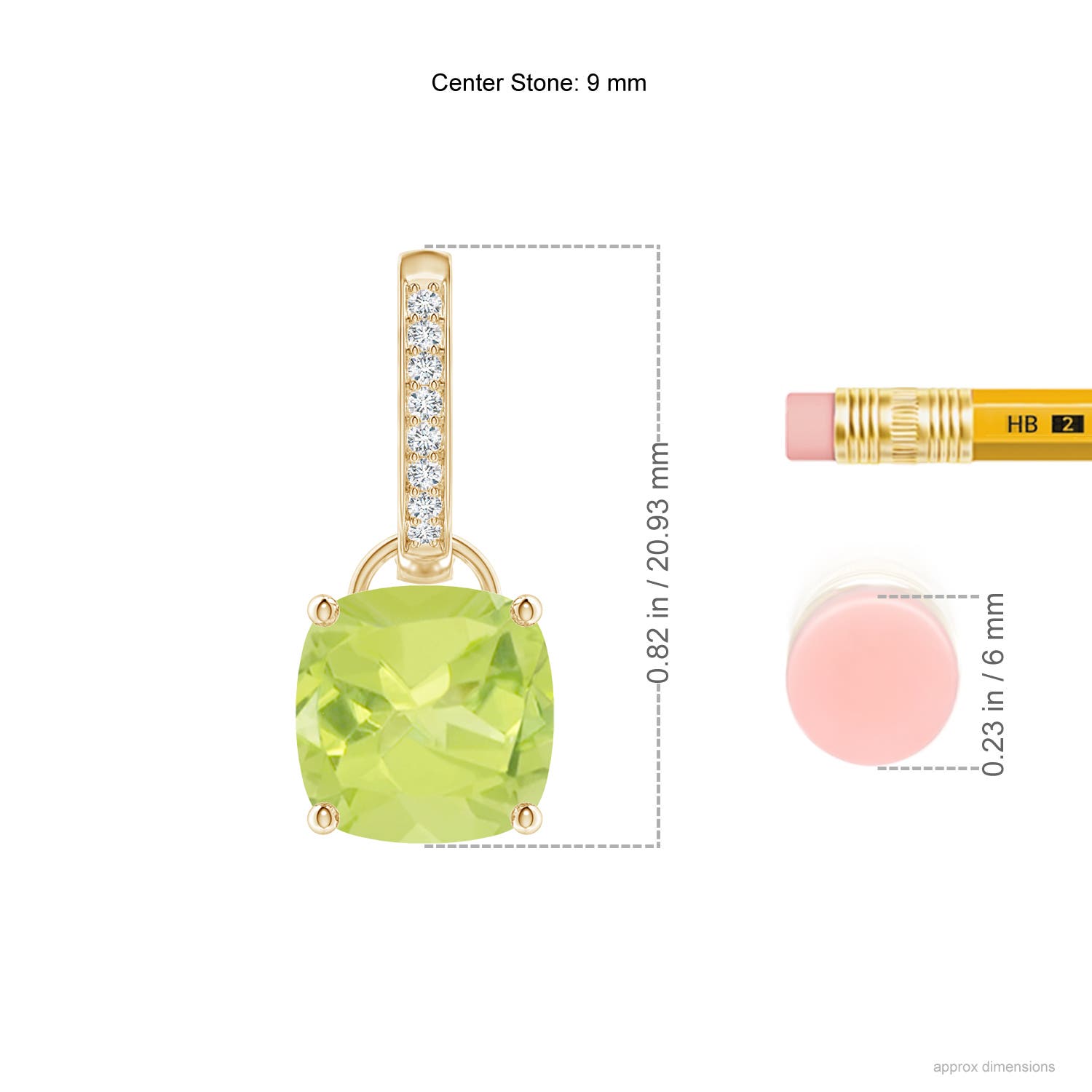 A - Peridot / 5.73 CT / 14 KT Yellow Gold