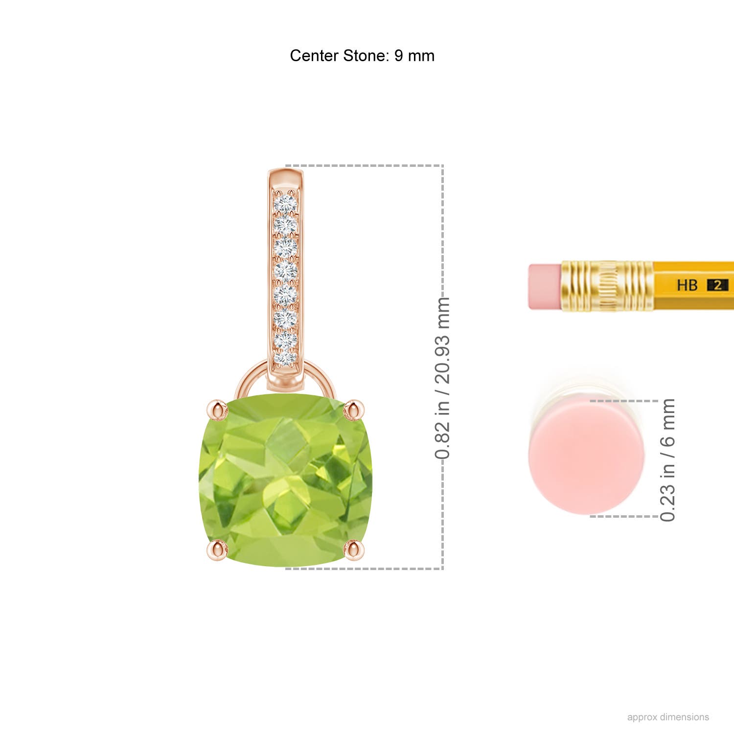 AA - Peridot / 5.73 CT / 14 KT Rose Gold