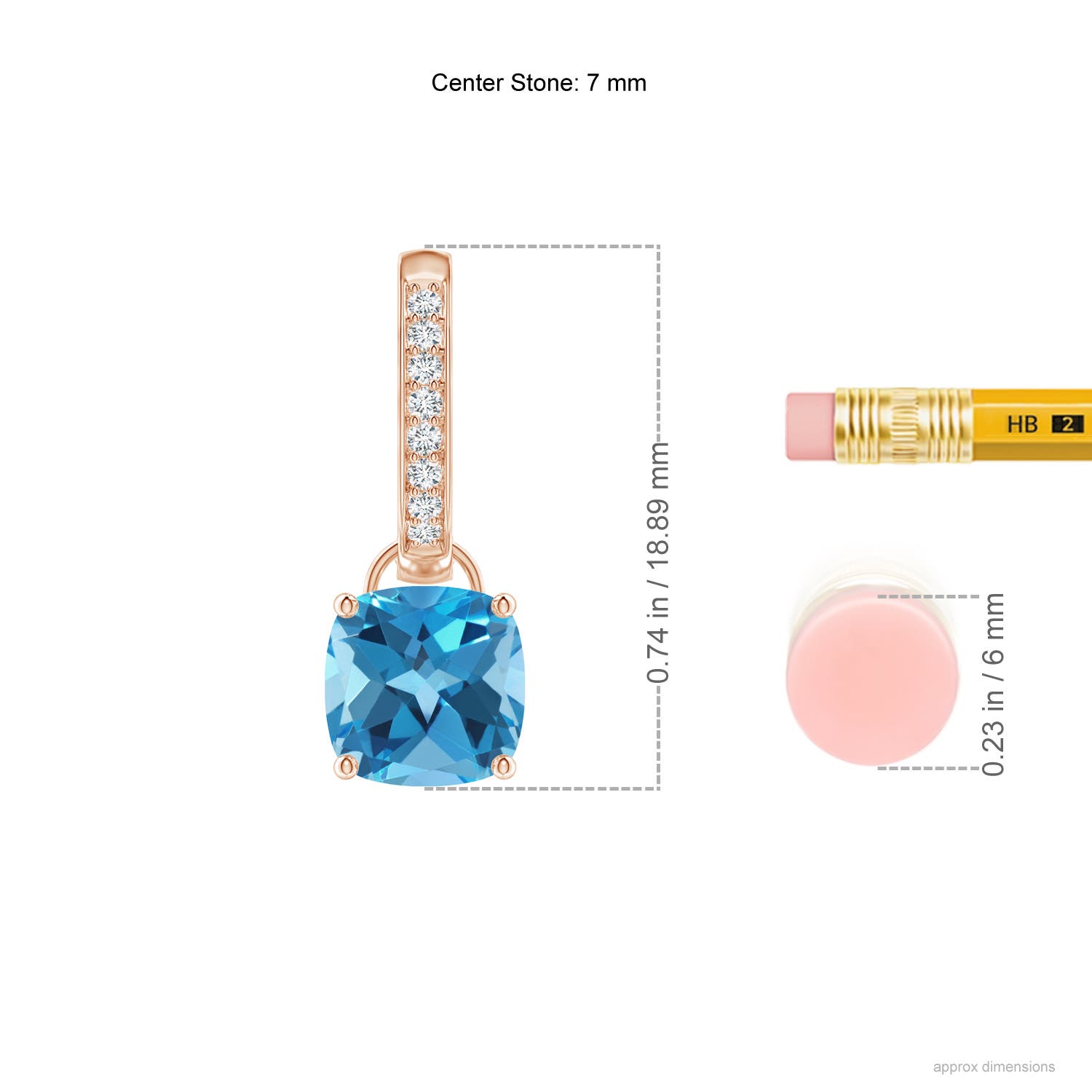 AA - Swiss Blue Topaz / 3.83 CT / 14 KT Rose Gold