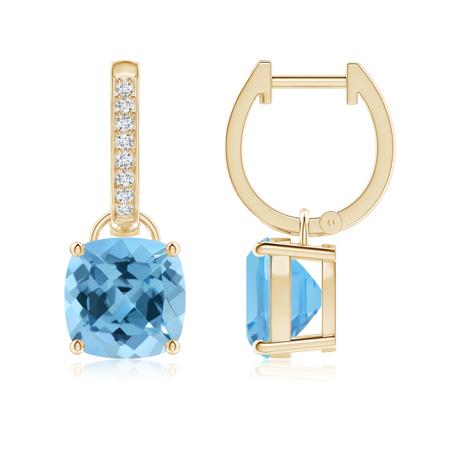 A - Swiss Blue Topaz / 5.13 CT / 14 KT Yellow Gold