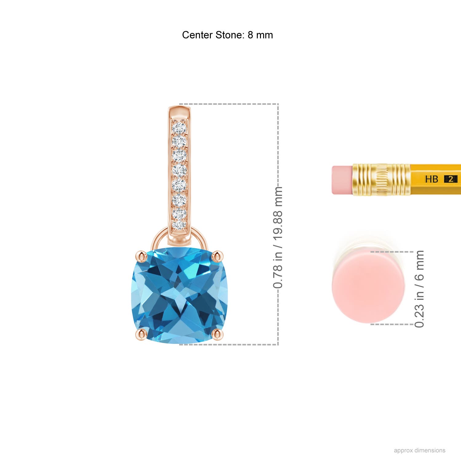 AA - Swiss Blue Topaz / 5.13 CT / 14 KT Rose Gold