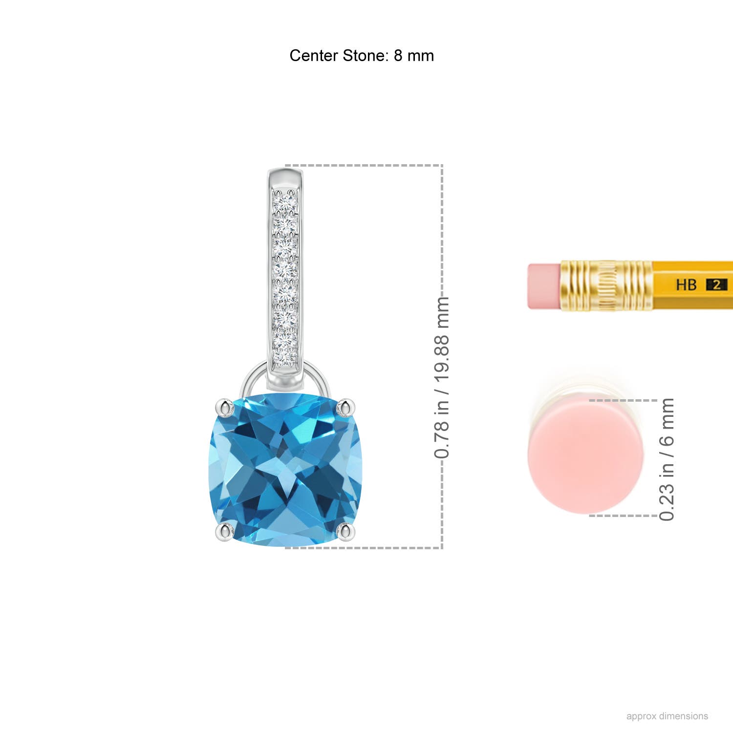 AA - Swiss Blue Topaz / 5.13 CT / 14 KT White Gold