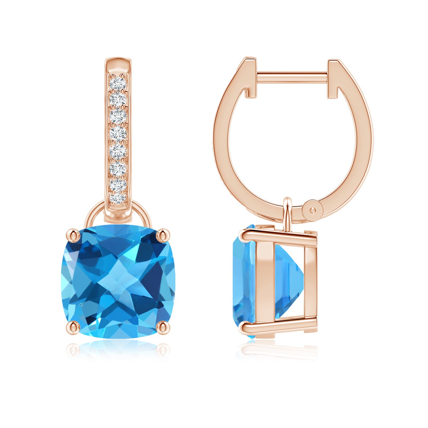 AAA - Swiss Blue Topaz / 5.13 CT / 14 KT Rose Gold