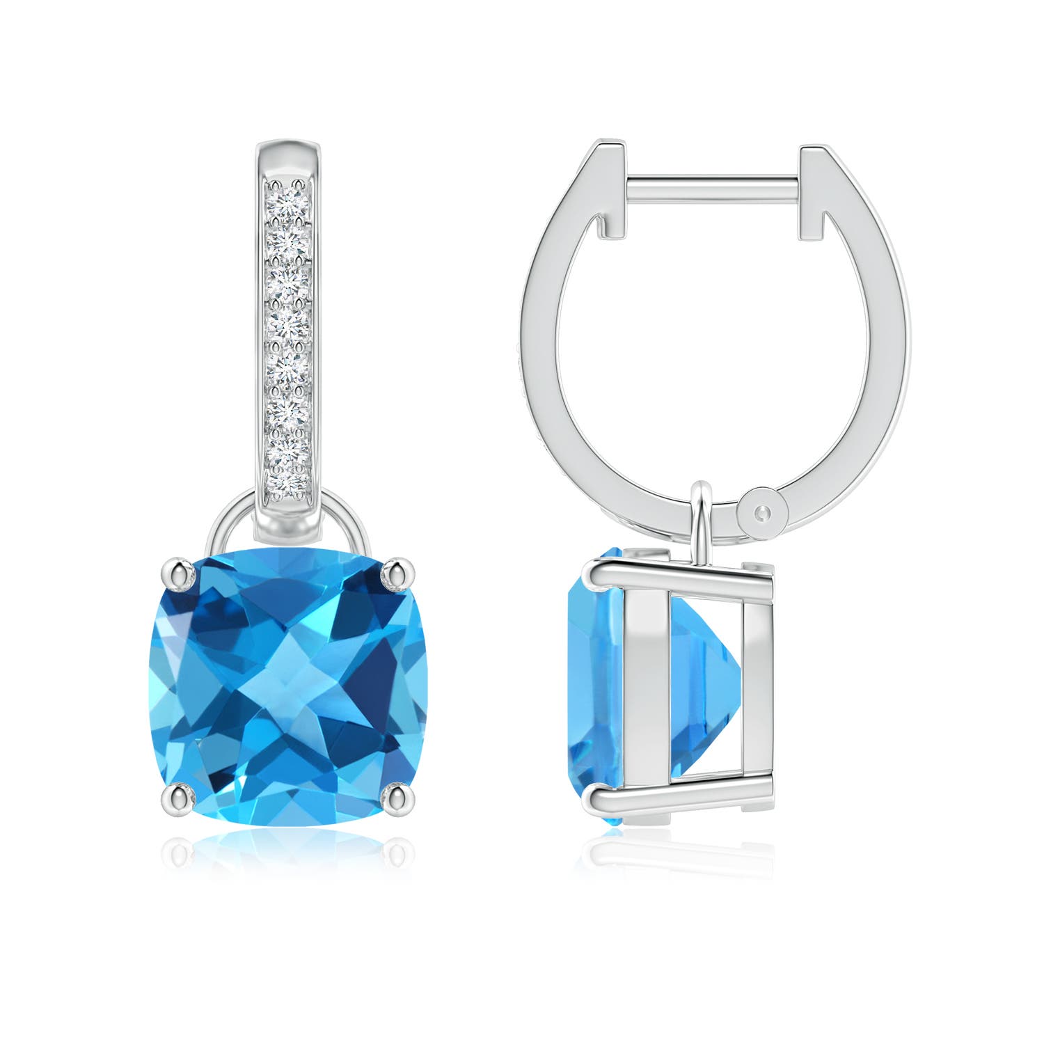 AAA - Swiss Blue Topaz / 5.13 CT / 14 KT White Gold