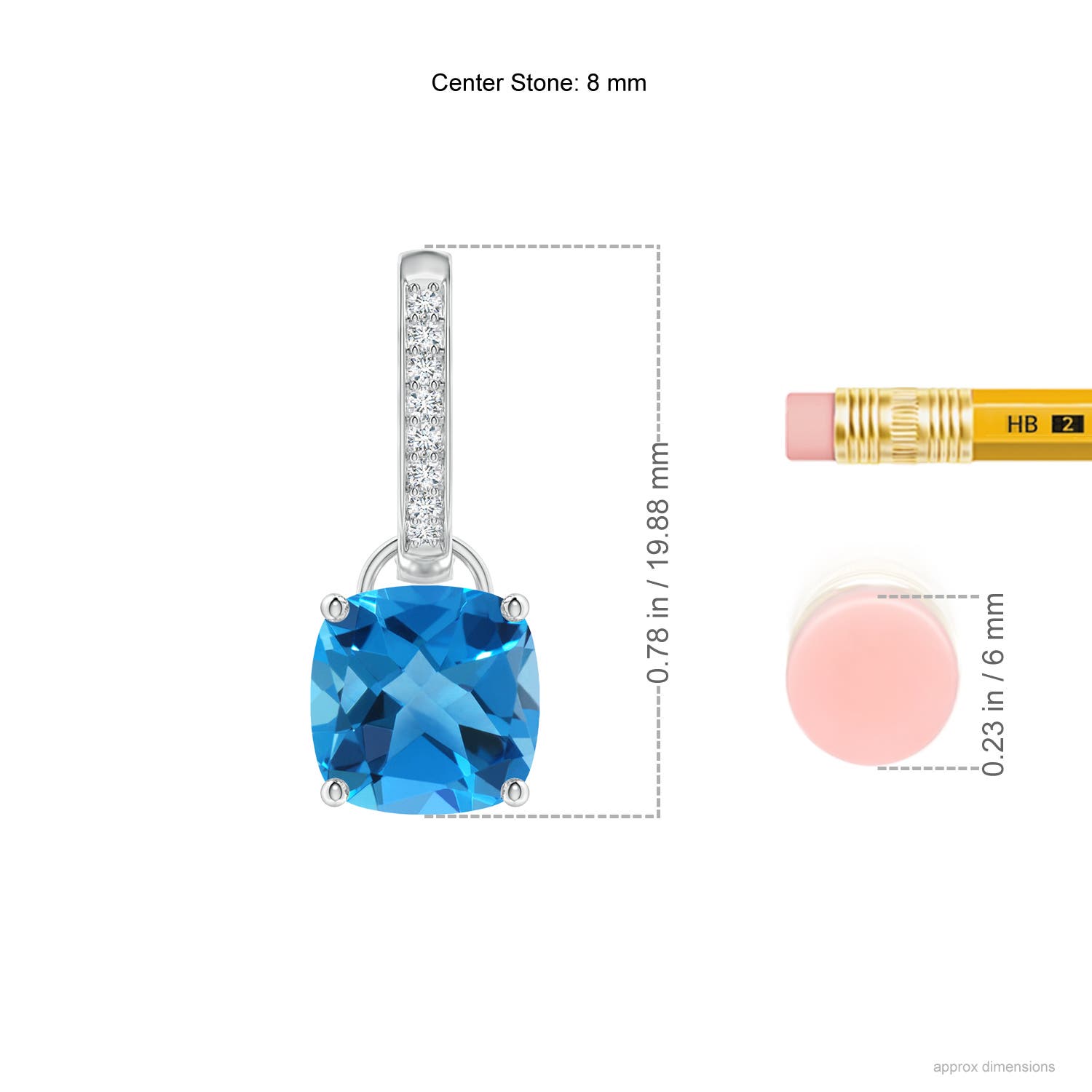 AAAA - Swiss Blue Topaz / 5.13 CT / 14 KT White Gold