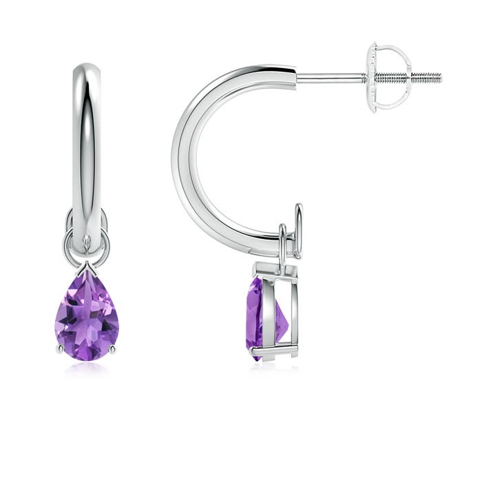 AA - Amethyst / 0.66 CT / 14 KT White Gold