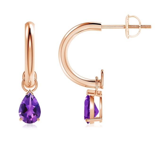 AAAA - Amethyst / 0.66 CT / 14 KT Rose Gold