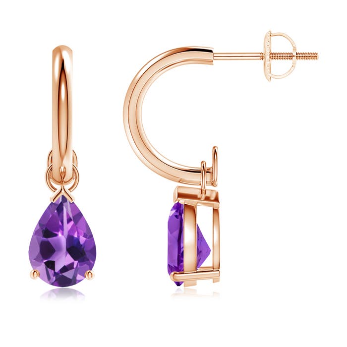 AAA - Amethyst / 2 CT / 14 KT Rose Gold