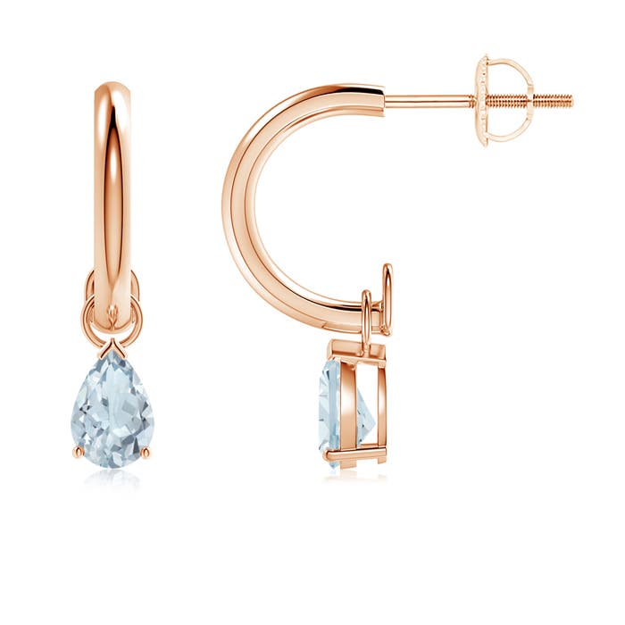 A - Aquamarine / 0.6 CT / 14 KT Rose Gold