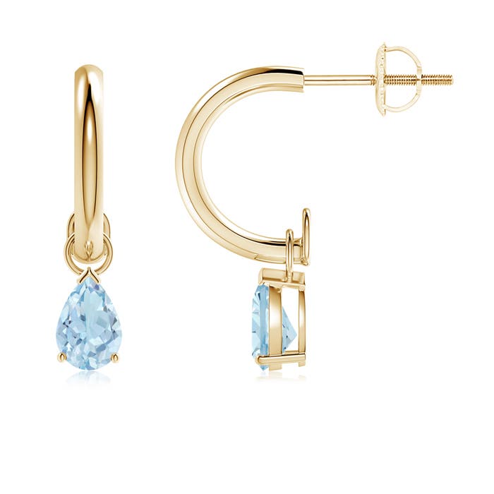 AA - Aquamarine / 0.6 CT / 14 KT Yellow Gold