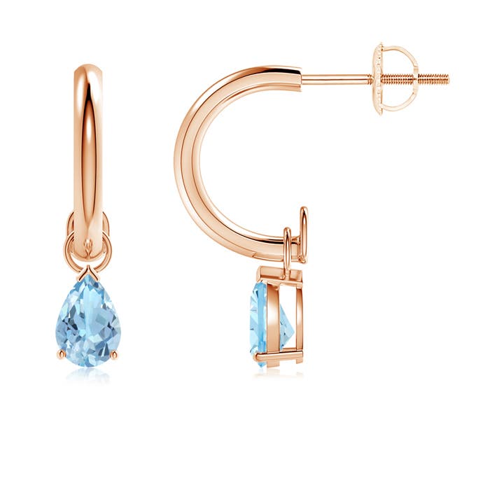 AAA - Aquamarine / 0.6 CT / 14 KT Rose Gold