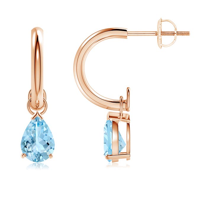 AAAA - Aquamarine / 1.1 CT / 14 KT Rose Gold