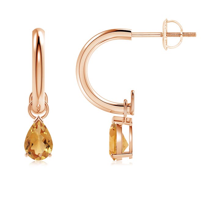 A - Citrine / 0.7 CT / 14 KT Rose Gold