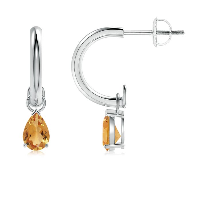 A - Citrine / 0.7 CT / 14 KT White Gold