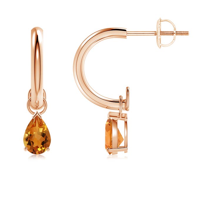 AAA - Citrine / 0.7 CT / 14 KT Rose Gold