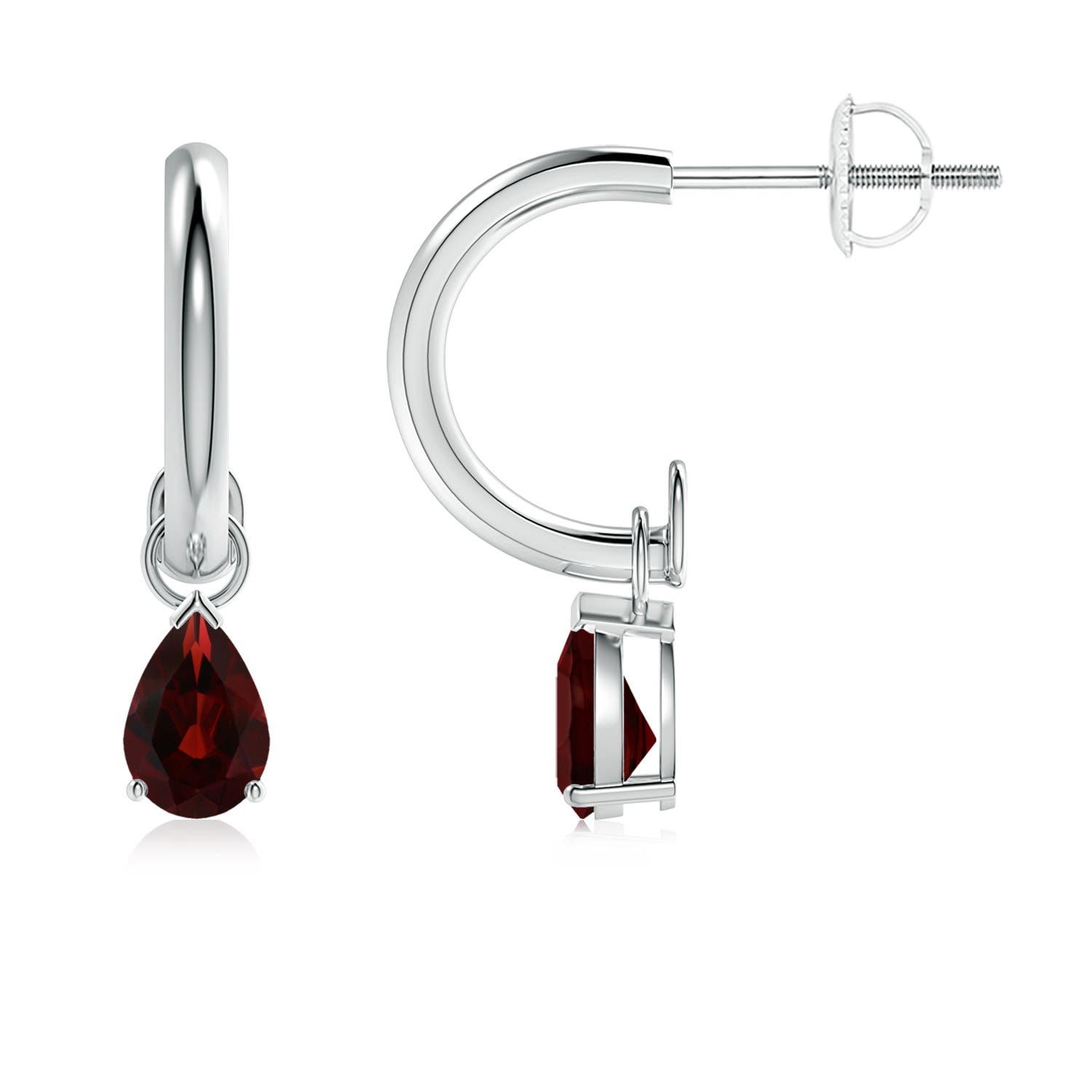 AA - Garnet / 1 CT / 14 KT White Gold