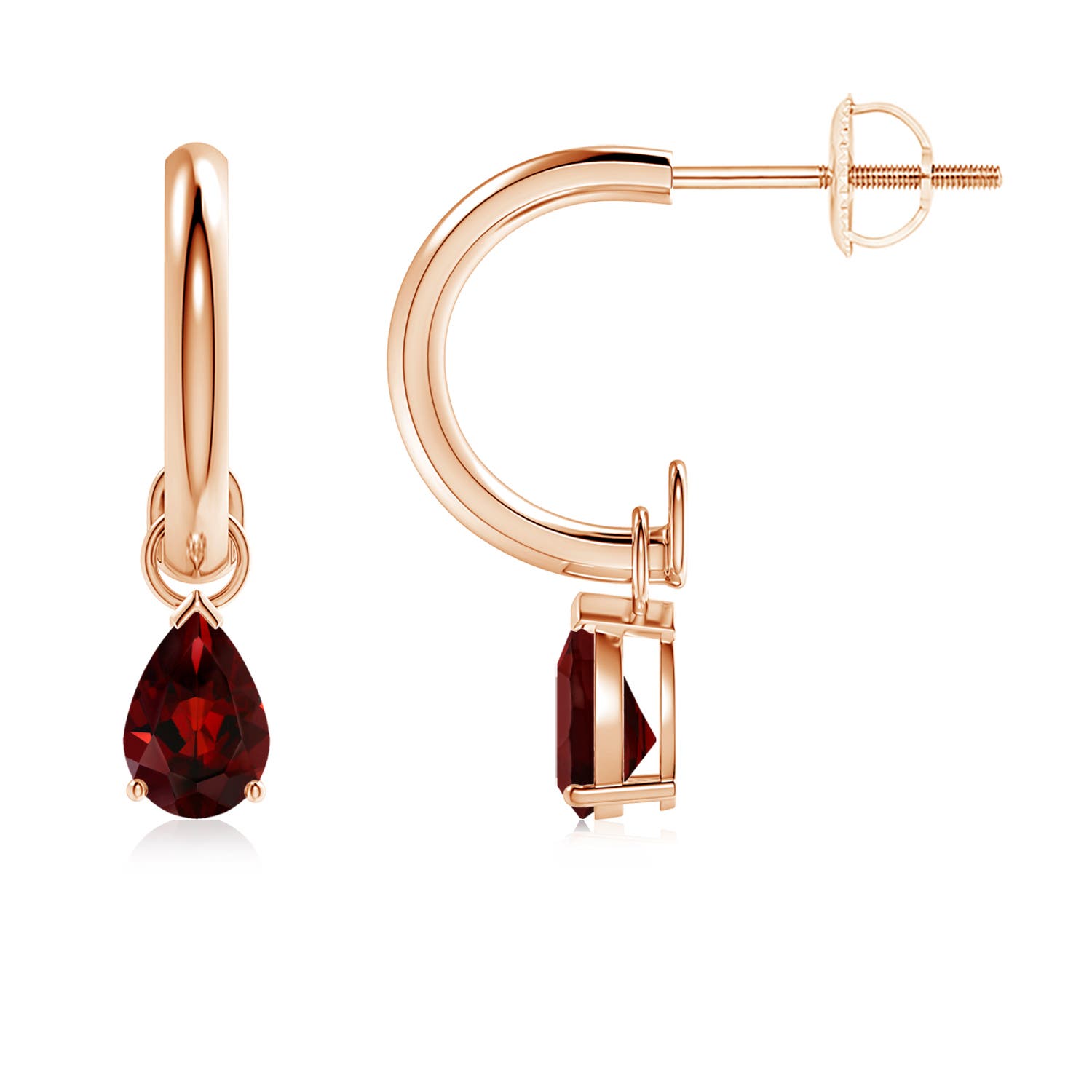 AAA - Garnet / 1 CT / 14 KT Rose Gold