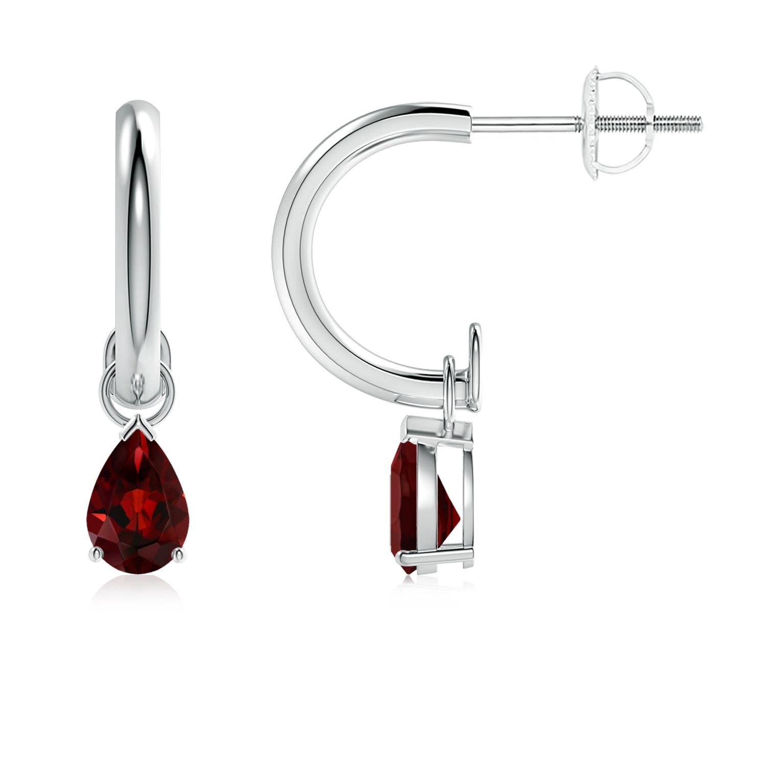 AAA - Garnet / 1 CT / 14 KT White Gold