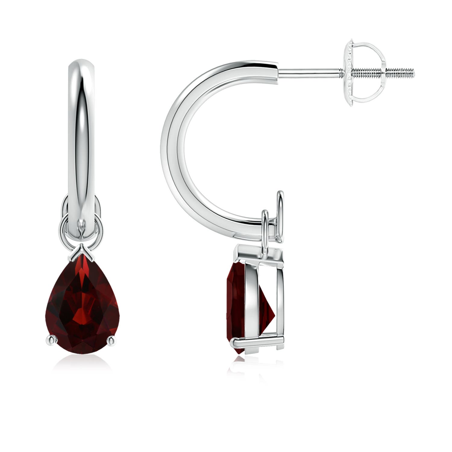 AA - Garnet / 1.7 CT / 14 KT White Gold