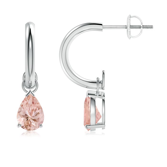 AAAA - Morganite / 1.2 CT / 14 KT White Gold