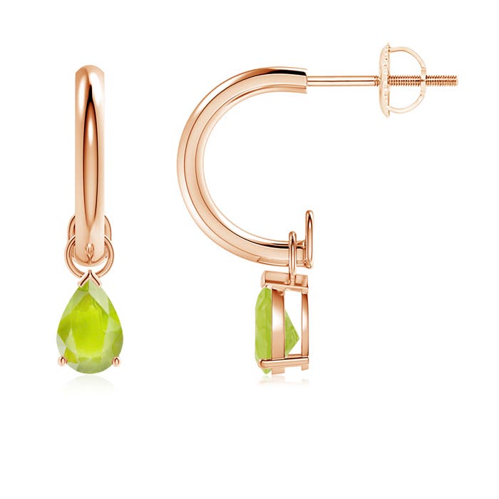 A - Peridot / 0.8 CT / 14 KT Rose Gold