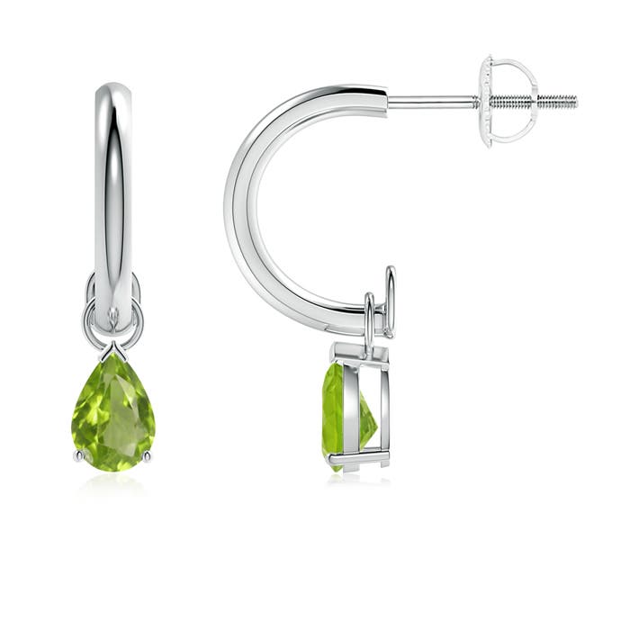 AA - Peridot / 0.8 CT / 14 KT White Gold