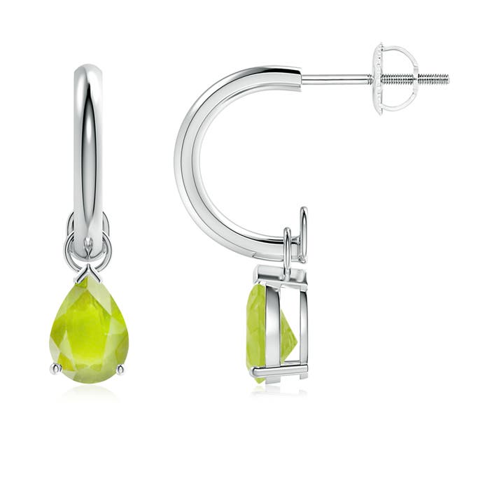 A - Peridot / 1.4 CT / 14 KT White Gold