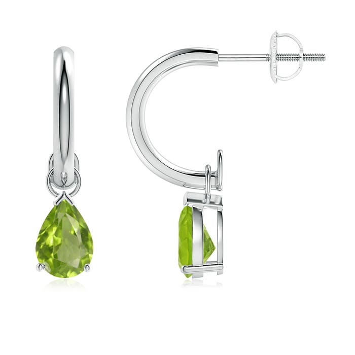 AA - Peridot / 1.4 CT / 14 KT White Gold