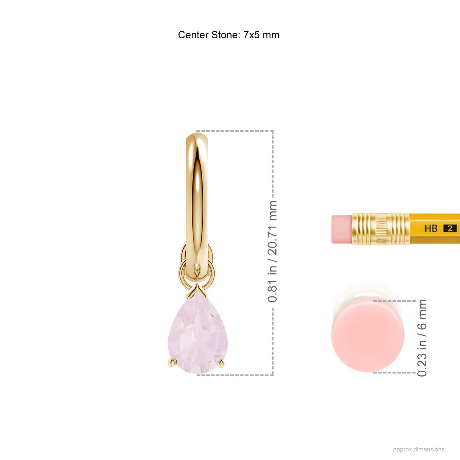 A - Rose Quartz / 1.1 CT / 14 KT Yellow Gold