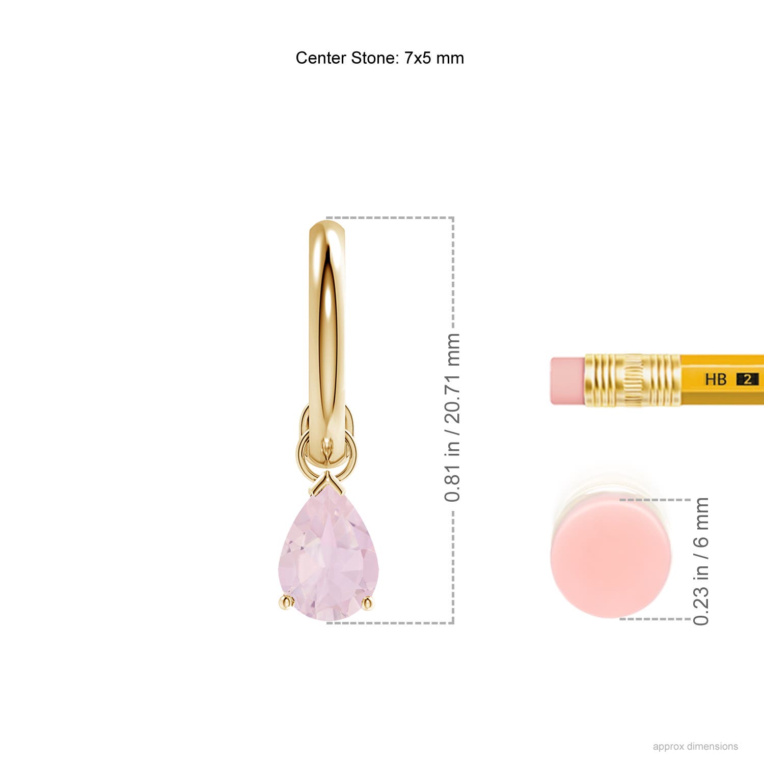 AA - Rose Quartz / 1.1 CT / 14 KT Yellow Gold