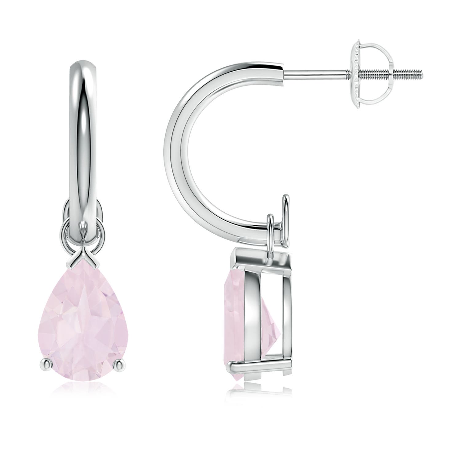 A - Rose Quartz / 2.2 CT / 14 KT White Gold