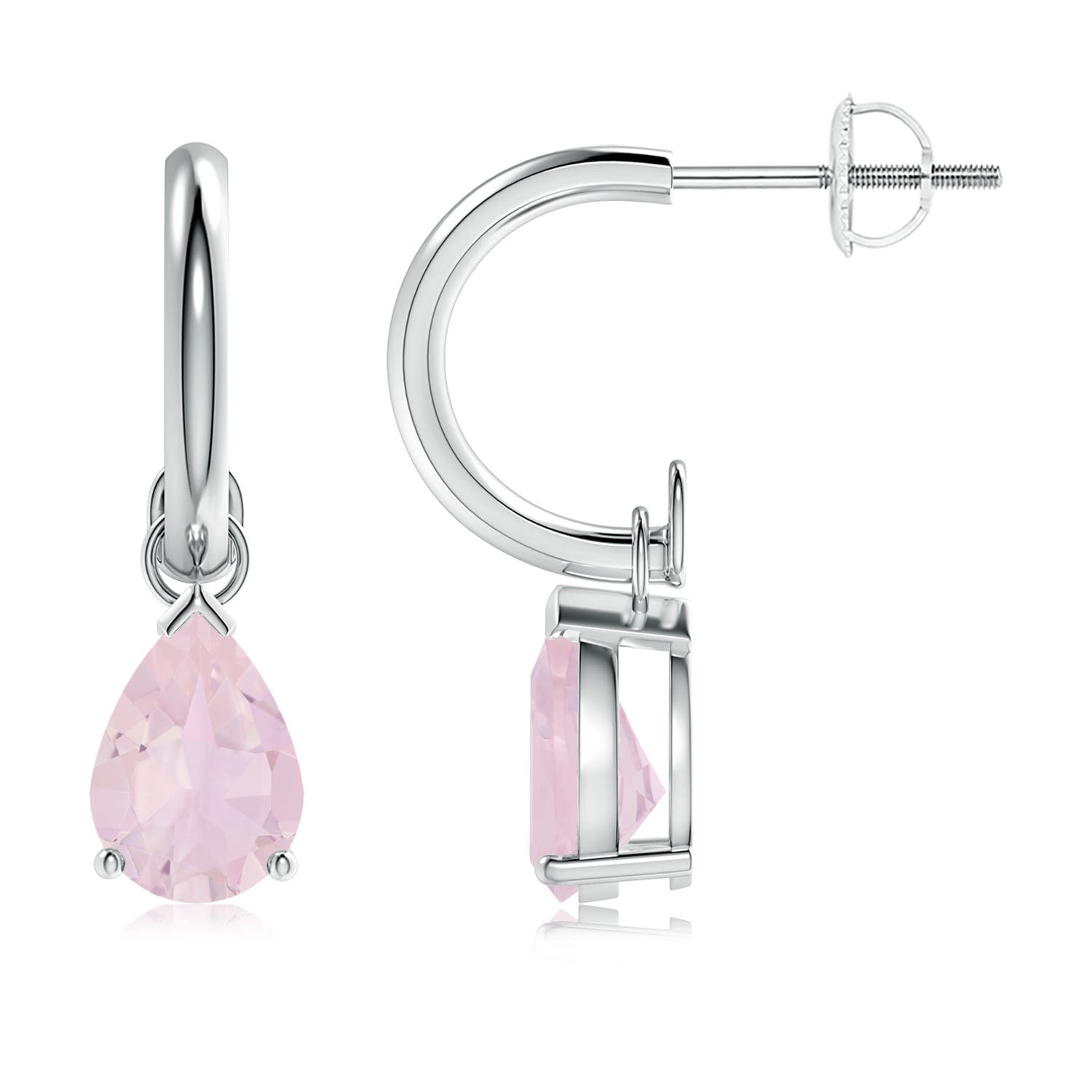 AA - Rose Quartz / 2.2 CT / 14 KT White Gold