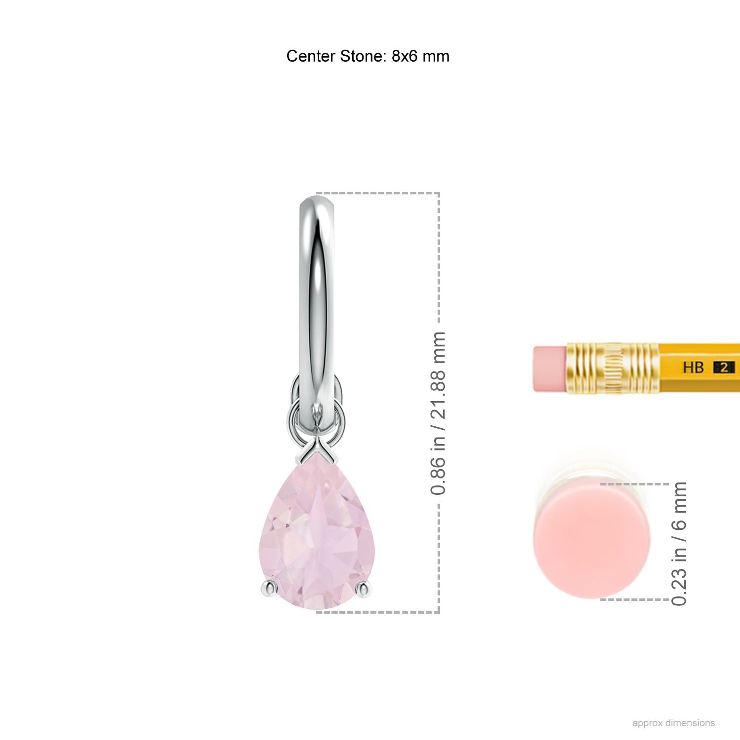 AA - Rose Quartz / 2.2 CT / 14 KT White Gold