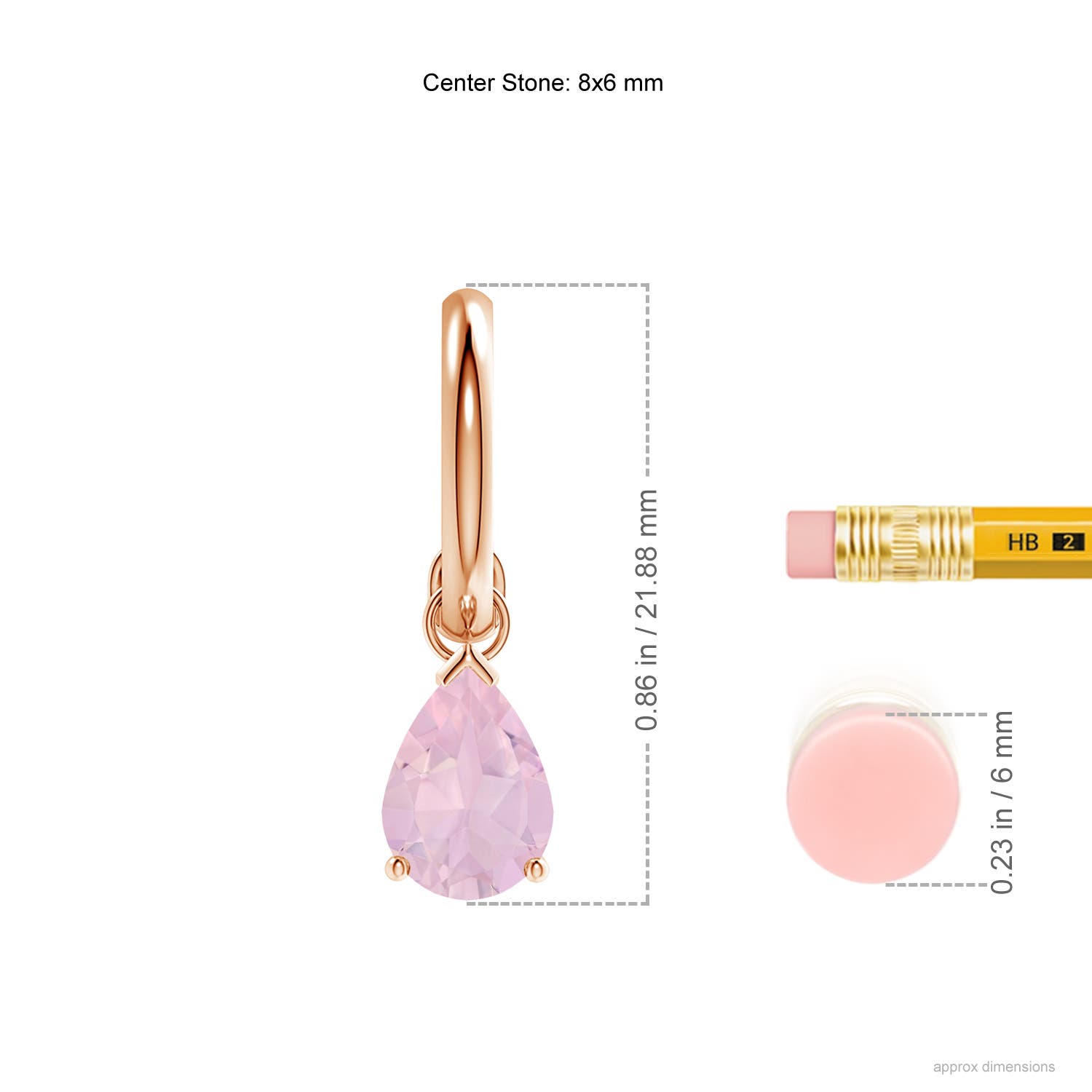 AAA - Rose Quartz / 2.2 CT / 14 KT Rose Gold