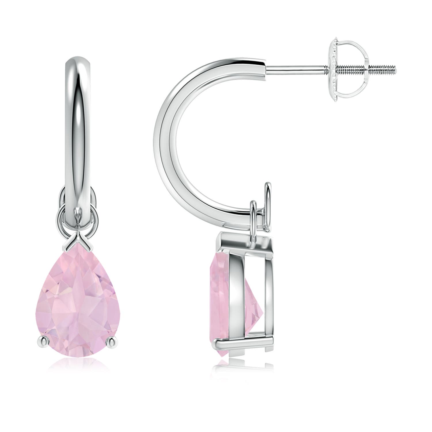 AAA - Rose Quartz / 2.2 CT / 14 KT White Gold