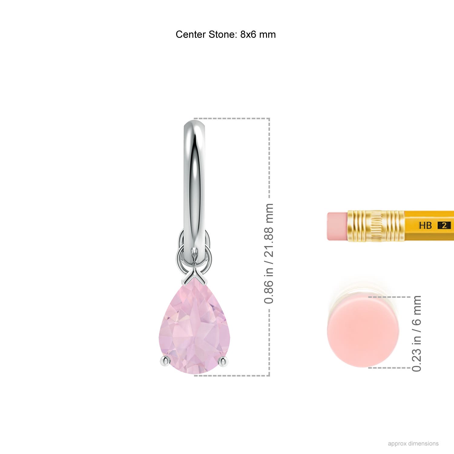 AAA - Rose Quartz / 2.2 CT / 14 KT White Gold