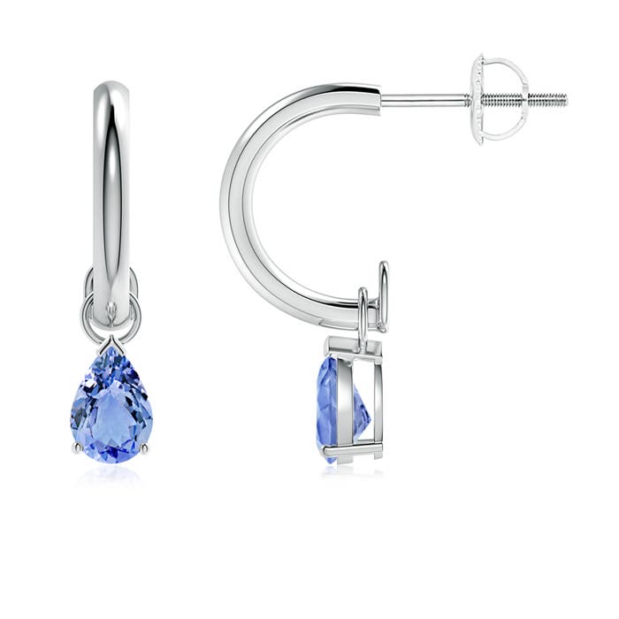 A - Tanzanite / 0.7 CT / 14 KT White Gold