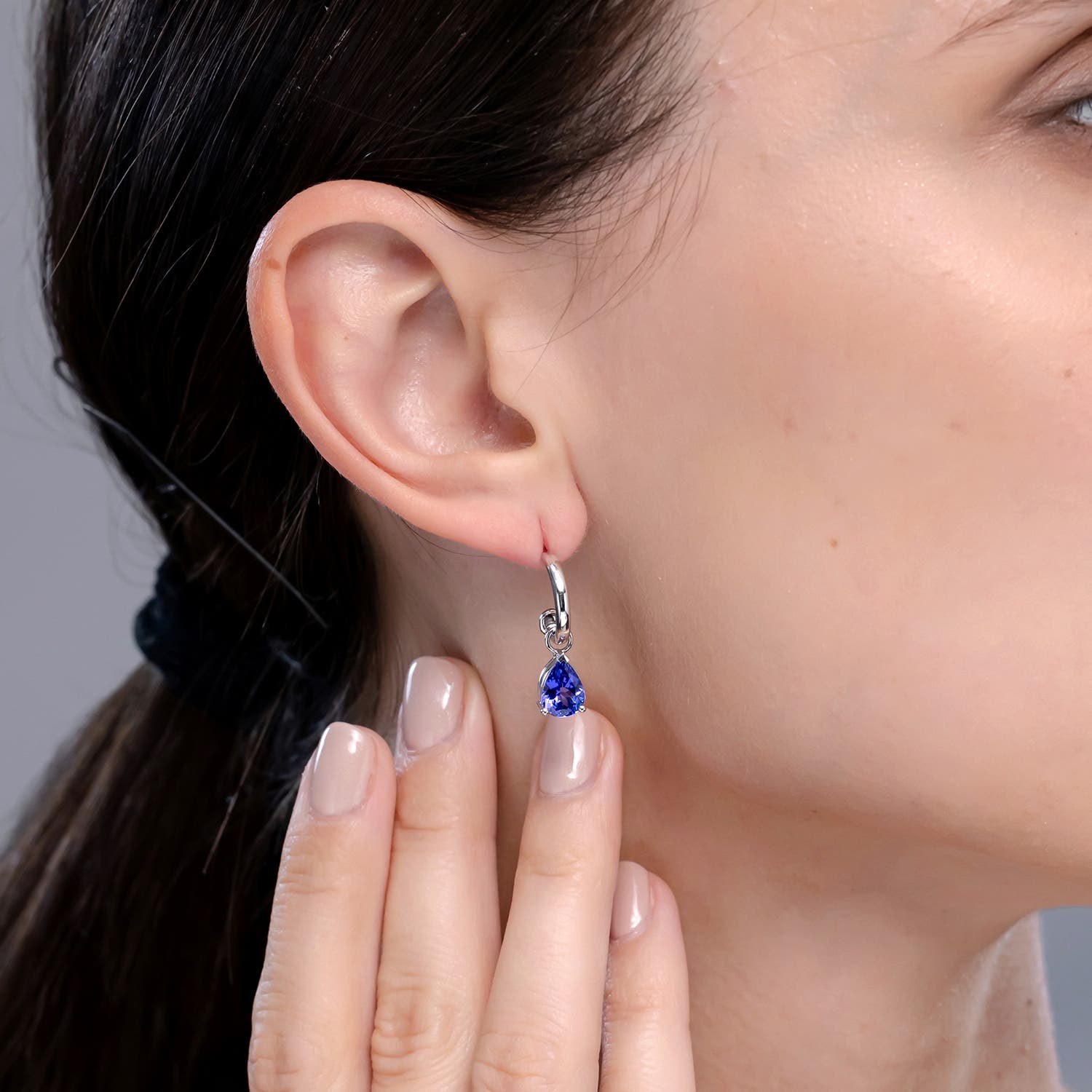 Vintage Tanzanite Dangle Drop Earring, Oval cut Blue Tanzanite online Lever Back Earring Gift For Women Fine Jewelry Stud Earring gifts for mother