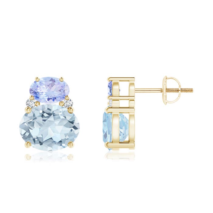 A - Aquamarine / 3.96 CT / 14 KT Yellow Gold